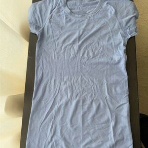 lululemon athletica Light Blue Short Sleeve Tee